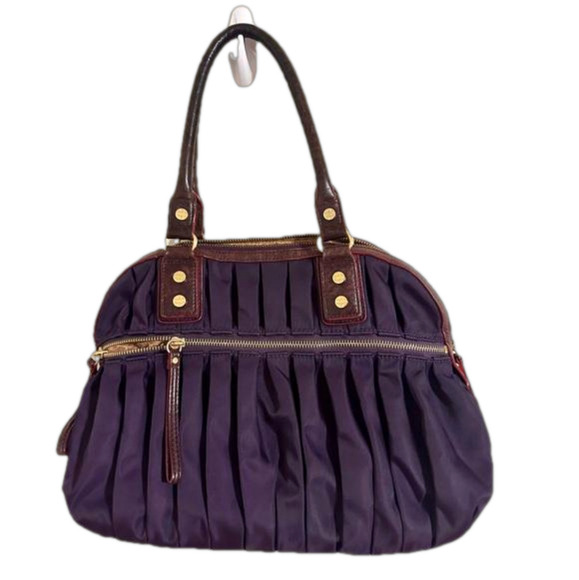 MZ Wallace Handbags - MZ Wallace Bedford Bea rare ombré logo nylon bag in Purple eggplant pleated hobo